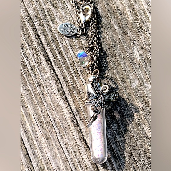 🧚‍♀️ Y2K Fairy Dust Aurora Borealis AB Pendant Necklace Earrings - Picture 4 of 11